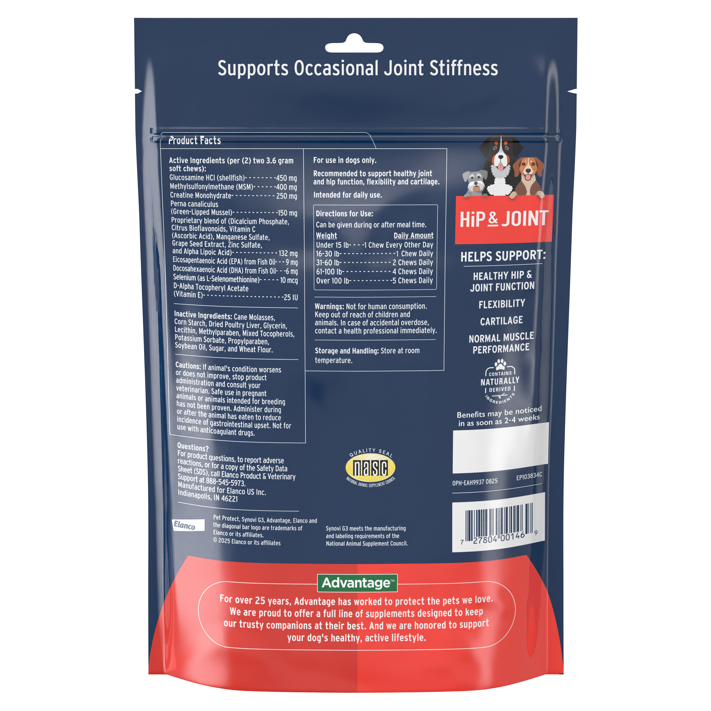 Pet Protect™ Hip & Joint Soft Chews, With Vet-Formulated Synovi G3®